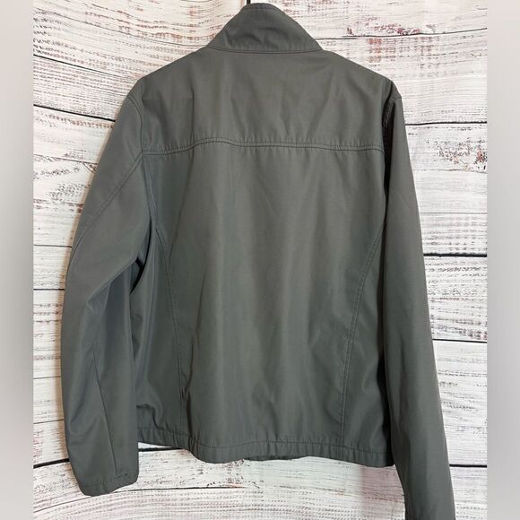 M. Julian Jacket Mens Size Large Bomber zip up Gray Y2K 90”s pockets Long Sleeve - Picture 4 of 10
